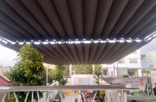 Thi công bạt dù che mưa che nắng giá rẻ